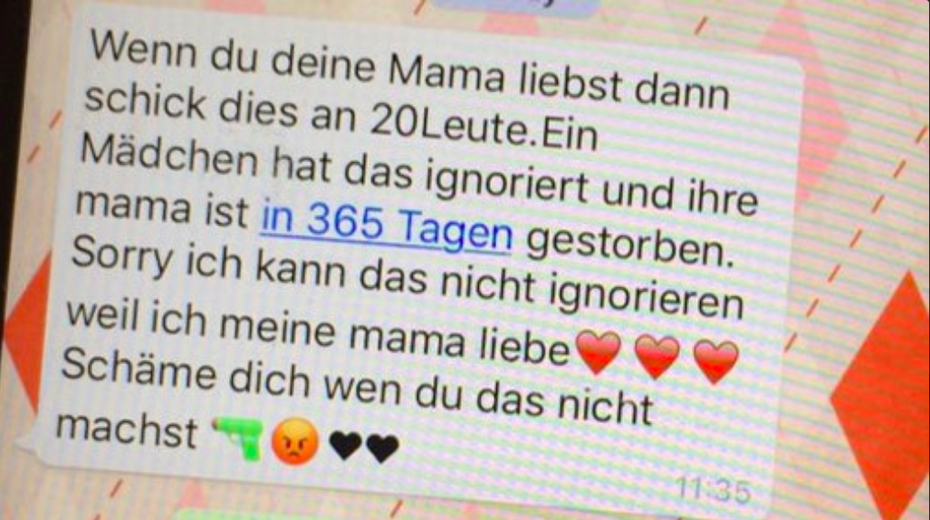 Whatsapp status kettenbrief fragen