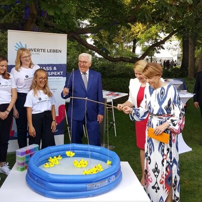 Bundespräsident angelt sich ein Kompliment