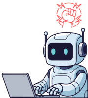Roboter am Laptop