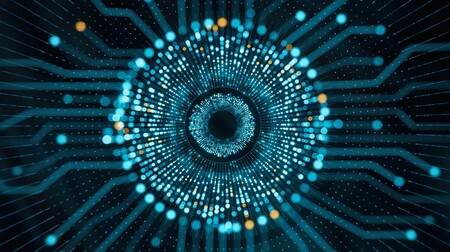 Datenströme, die ein Auge formen