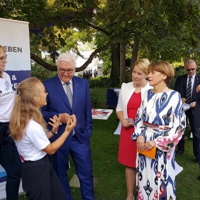 JUUUPORT und Bundespräsident Steinmeier im Austausch