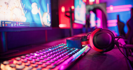 Games Kopfhörer, Tastatur und Computer