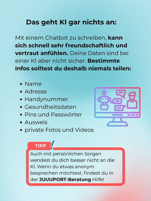 Infografik zu persönlichen Informationen.